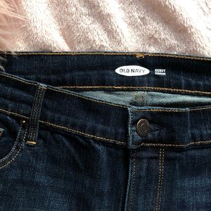 OLD NAVY CURVY STRAIGHT navy jeans (tall)